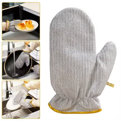 Multipurpose Wire Dishwashing Gloves | Dishwashing Rags For Wet And Dry, Steel Wire Miracle Cleaning Cloth With Glove Shape 1 pair