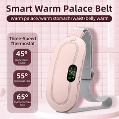 Heating Pad women Period Pain Cramp Relief Belt -Portable Menstrual Heating Pad, Heated Belly Belt for Menstrual Cramp Relief with 3 Heat Levels and 4 Modes, Electric Belt Massage for Women and Girls - Electric Massager