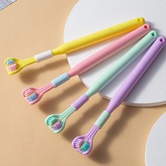 Three Sided Soft Hair Toothbrush Wrap Around Deep Cleaning Manual Toothbrush For Adults And Children Comfortable Grip - Single