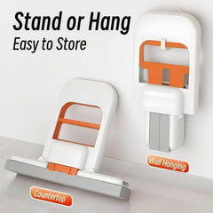 Foldable Desktop Mini Sponge Mop | Portable Wet & Dry Cleaning | Self‑Squeezing Mop for Kitchen, Bathroom, Car & Glass